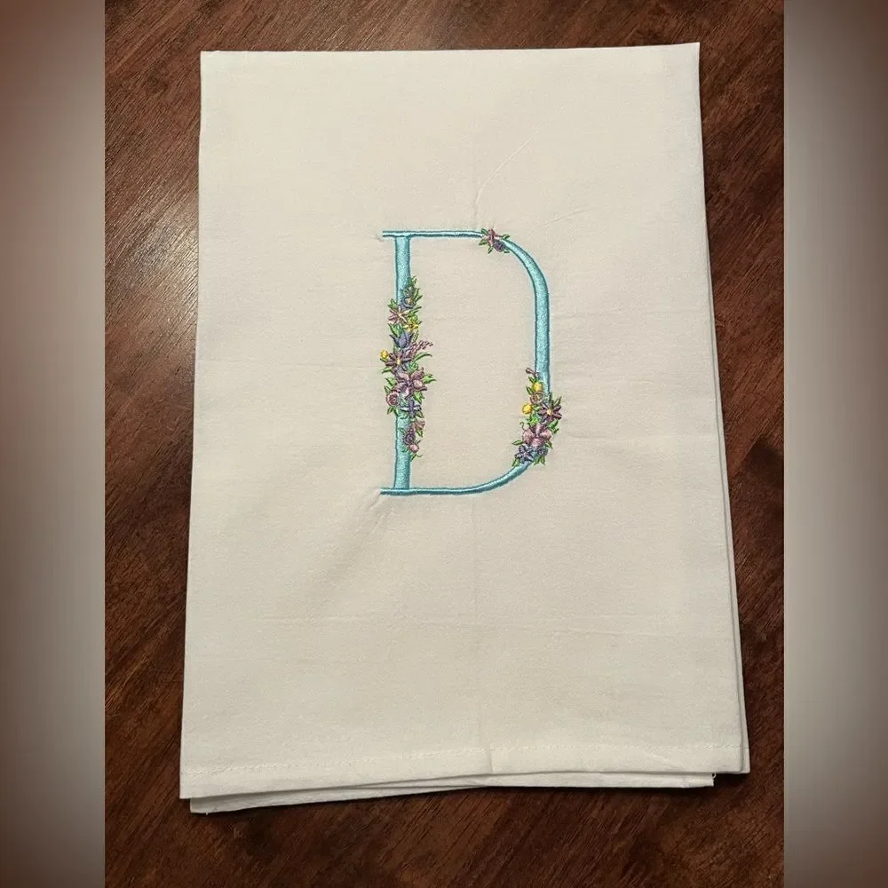 Flour Towel Embroidered DG Collections 100% Cotton 27
